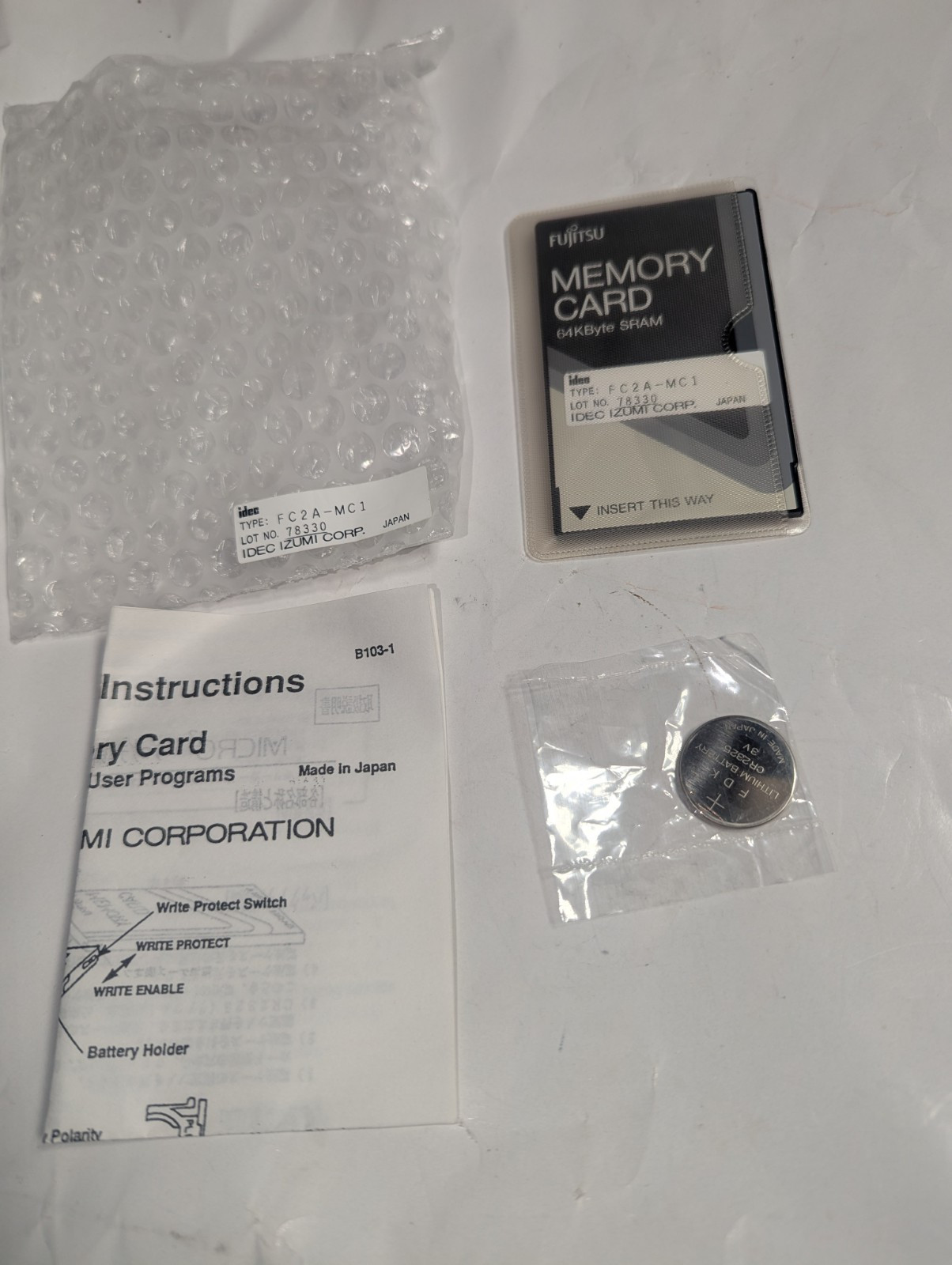 NEW GENUINE IDEC IZUMI FC2A-MC1 MEMORY CARD KIT