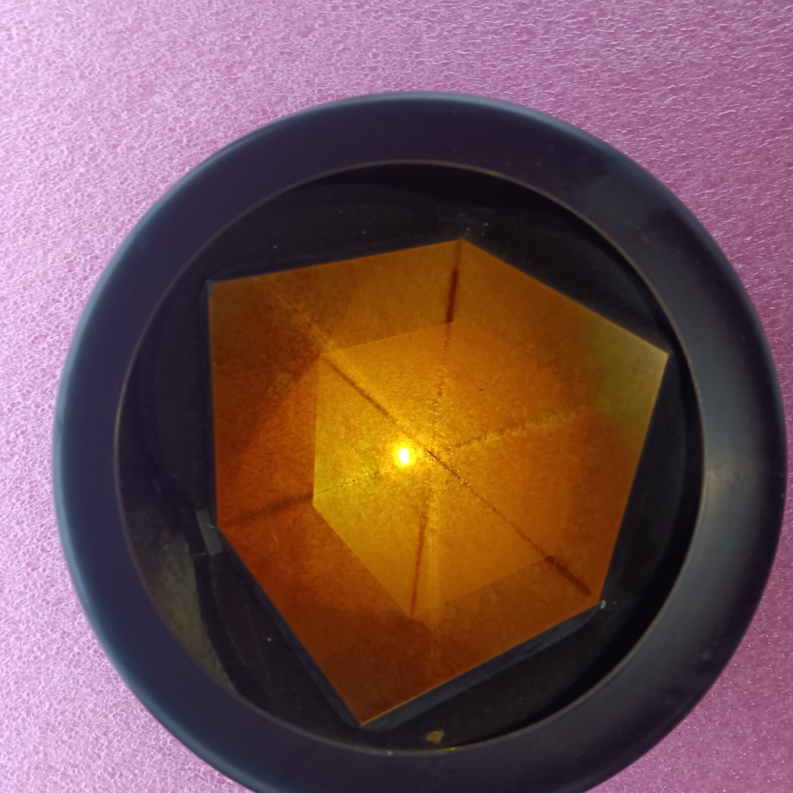 PLX brand gold coated 5″ Clear Aperture (CA) retroreflector 4 bolt mount ITAR