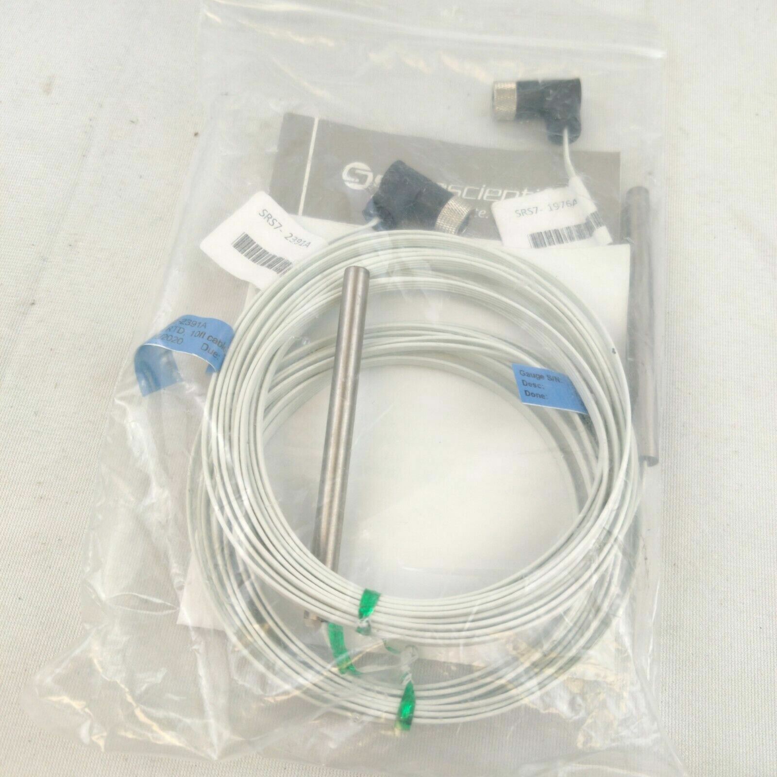 Sensoscientific SRS7-2391A, SRS7-1976A Flat RTD Probe Sensor 10ft Cable New