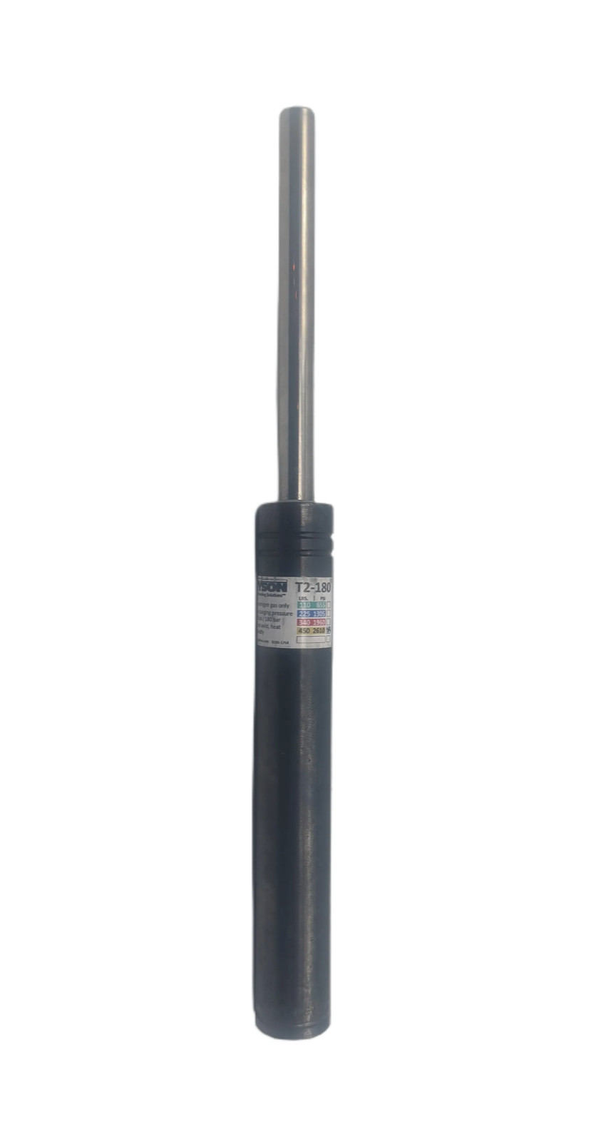 Hyson T2-180 Gas Spring 2610 PSI, 450 LBS, 1/2″ Shaft OD