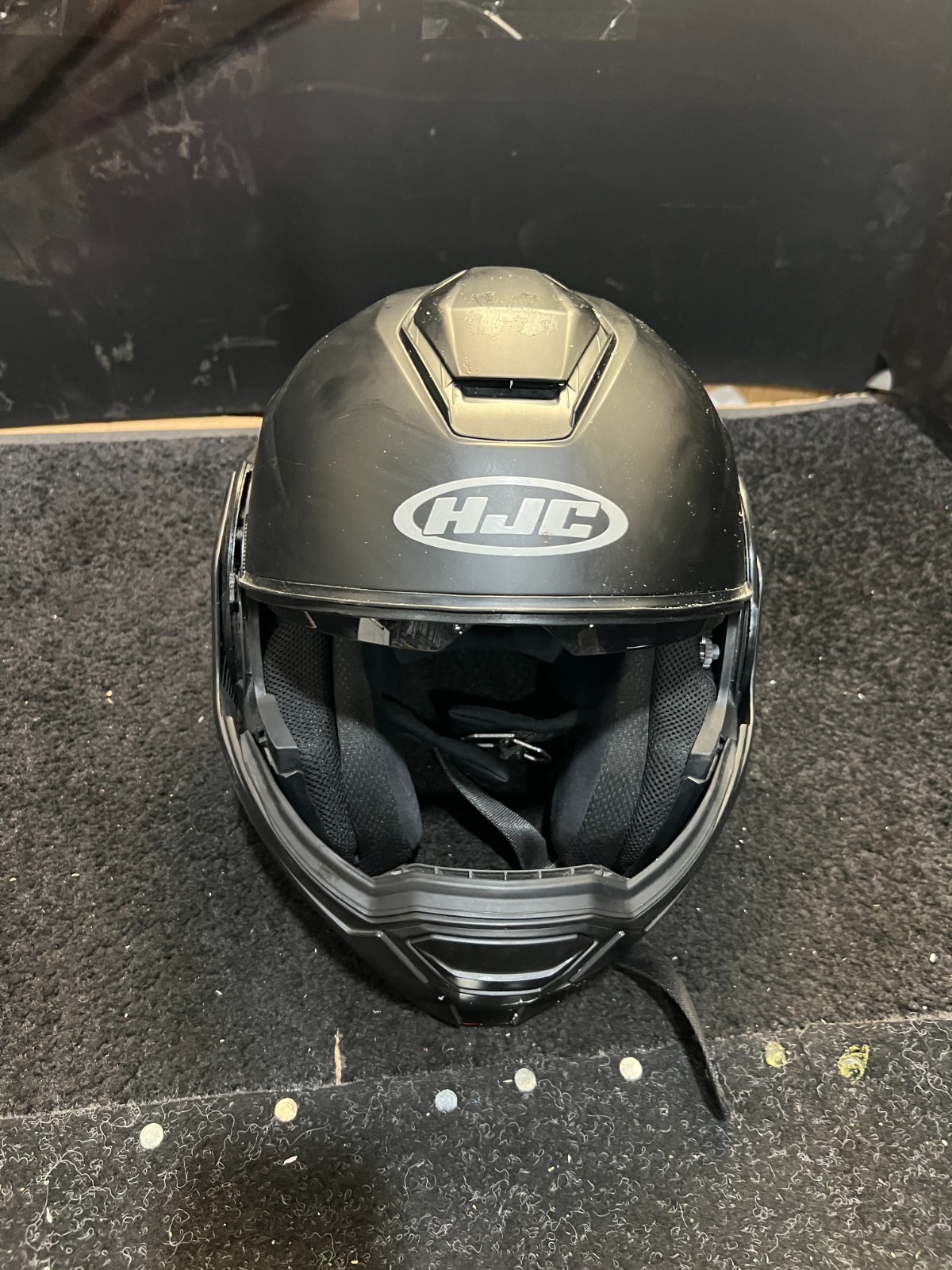 HJC I100 XS Matte Black Modular Motorcycle Helmet,Rotating Chinbar Polycarbonate