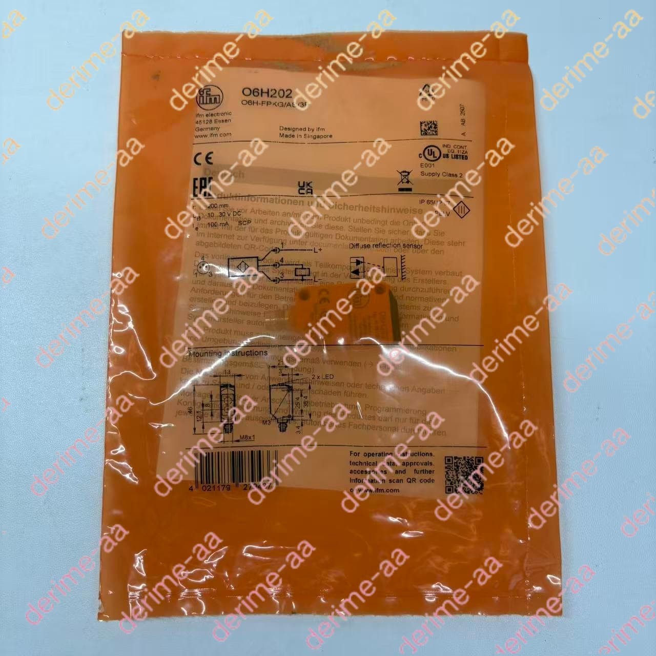 IFM O6H202 O6H-FPKG/AS/3P Photoelectric sensor#1pcs new in box