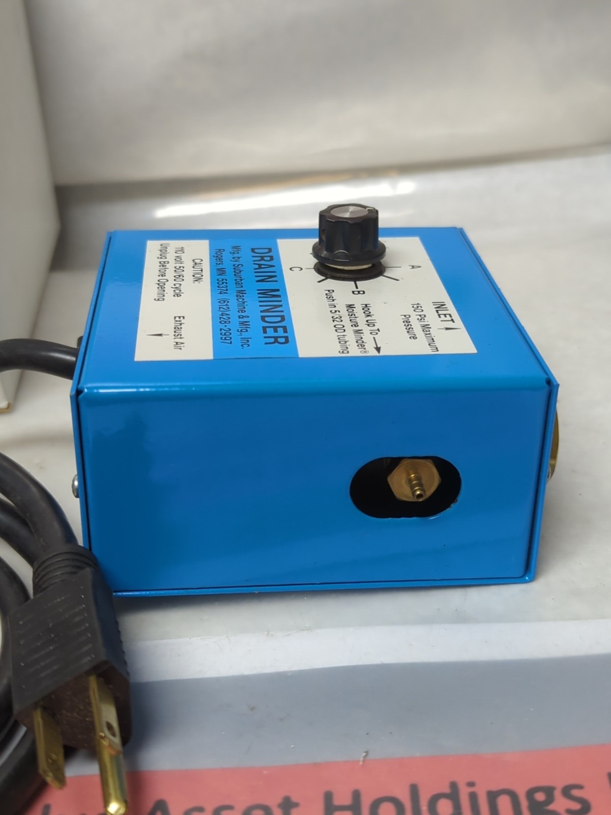 SUBURBAN MACHINE,50/60 CYCLE,DRAIN MINDER 110 VOLT PRE-OWNED