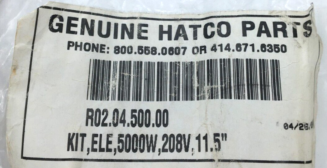 Hatco Heating Element 5000W, 208V, 02.04.500.00 New