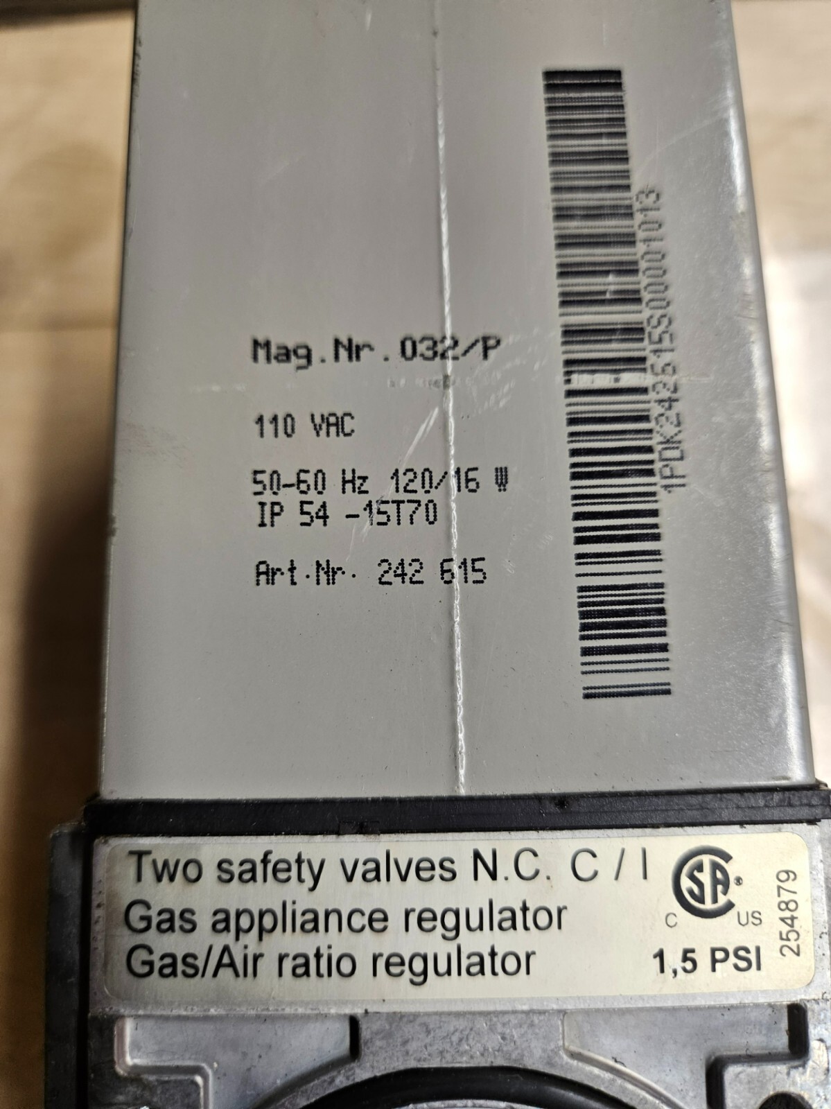 DUNGS MBC-N 1000/602 Gas Valve / Gas-Air Ratio Regulator – 110V