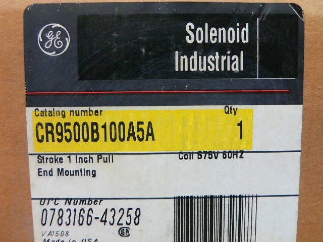 Ge Cr9500b100a5a Stroke 1 Inch Pull End Mounting 575V Coil
