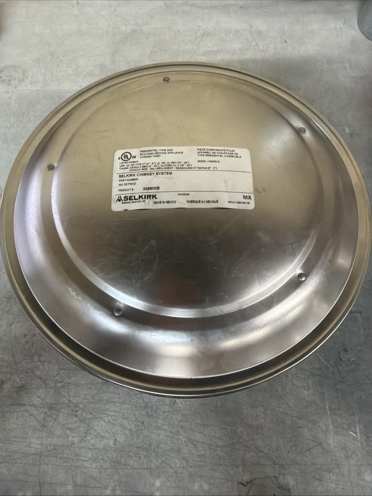 NEW Selkirk Chimney System PN: 206800B