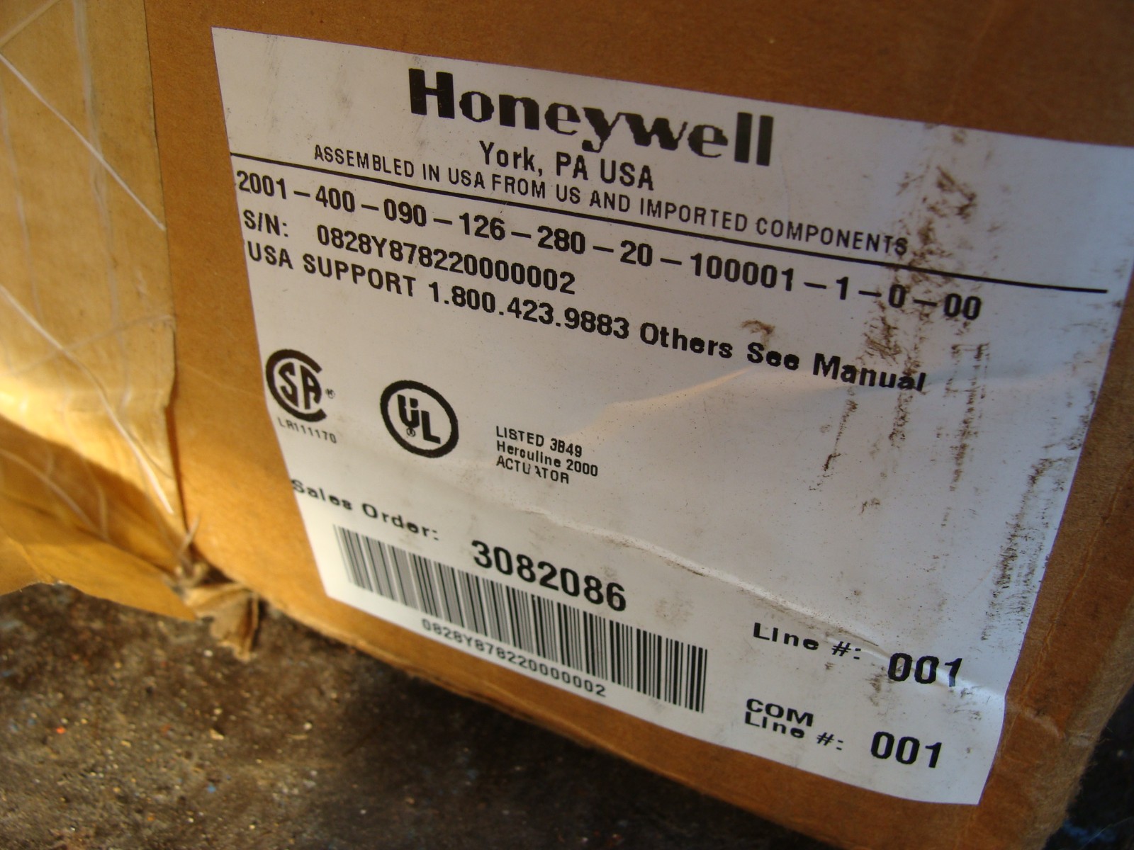 “Parts for” HONEYWELL ACTUATOR MOTOR 2001-400-090-126-280-20-10001-1-0-00 120V
