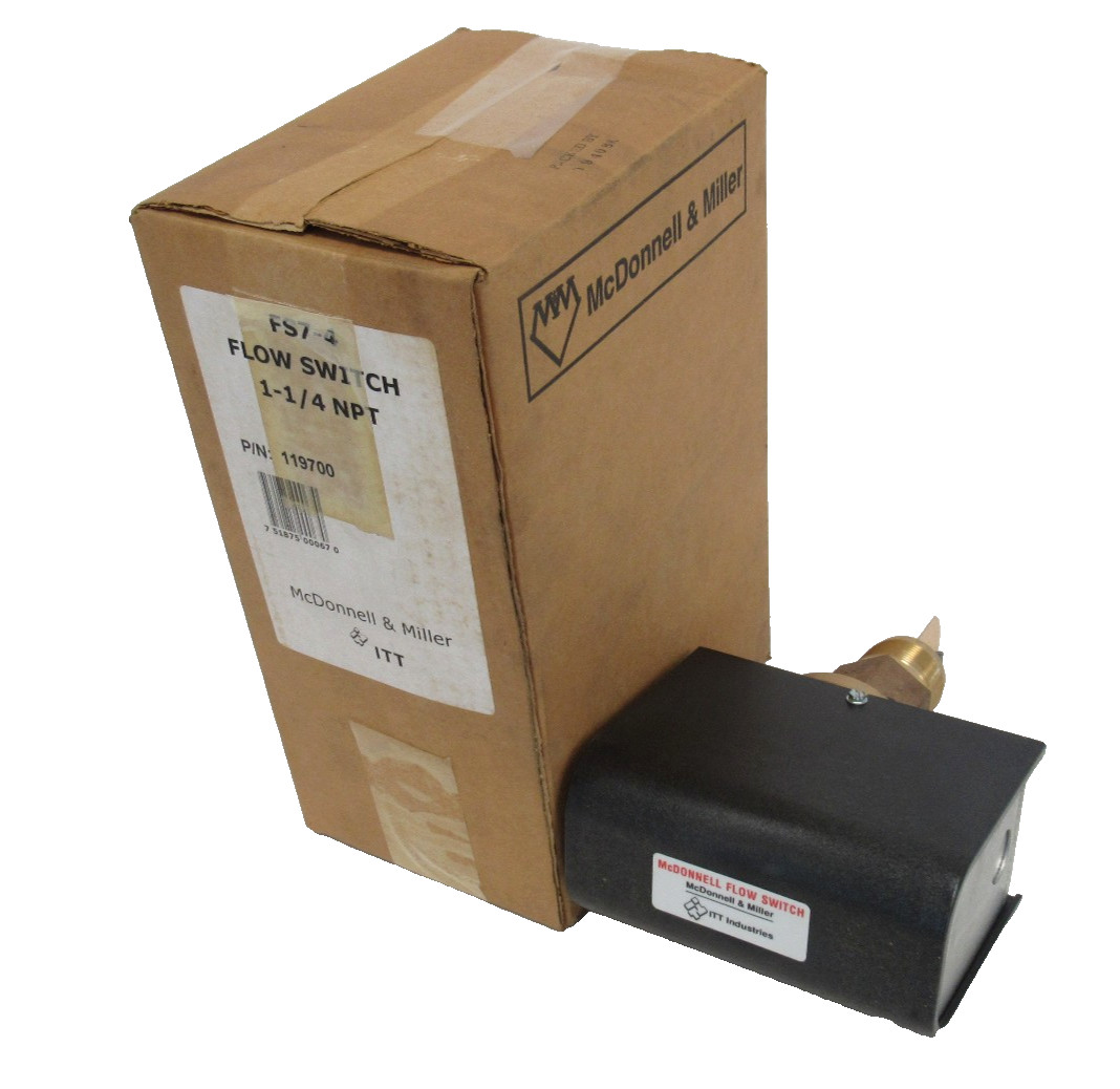 NEW MCDONNELL & MILLER FS7-4 FLOW SWITCH FS74 1-1/4″