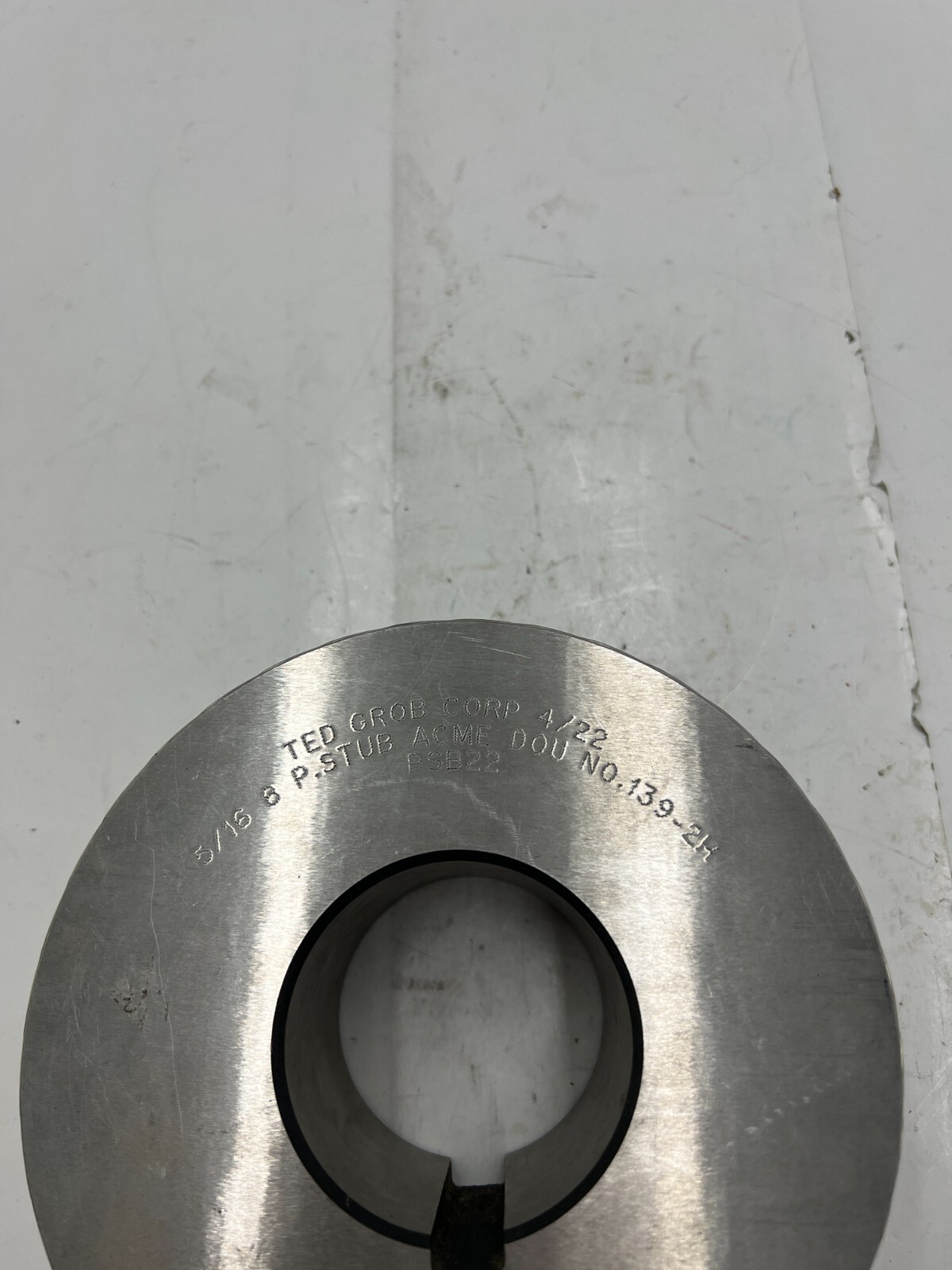 Ted Grob Corp 4/22 5/16 P.STUB ACME D0U No.139-2H Thread Rolling Die