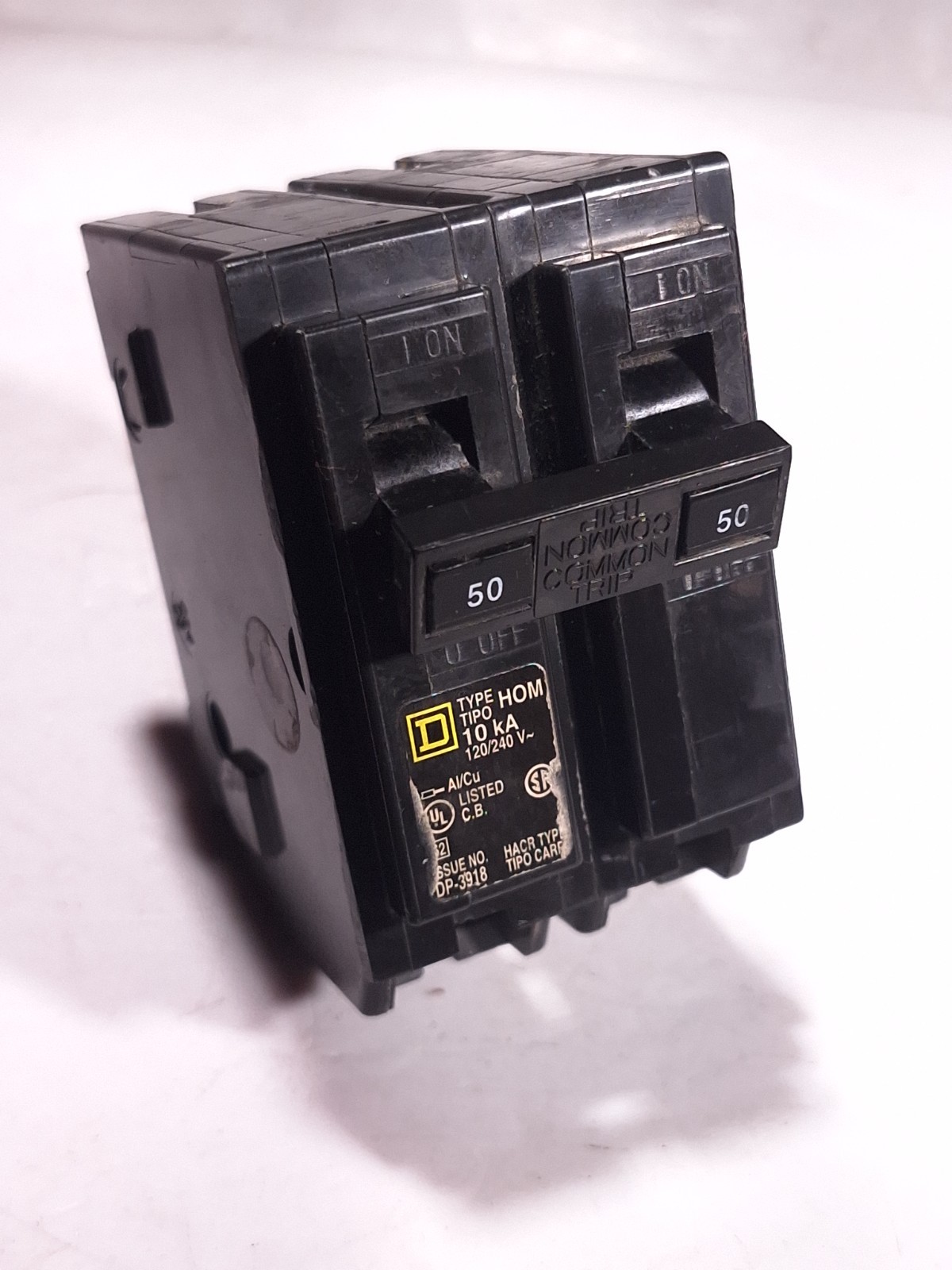 SQUARE D HOM250 CIRCUIT BREAKER 50A 2P 240V USED CONTINUITY TESTED – LOT OF 4