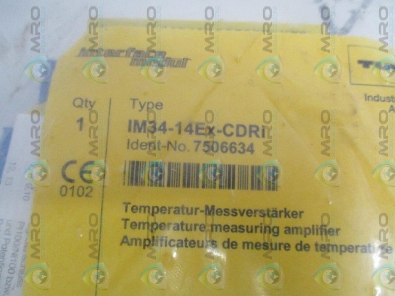TURCK IM34-14Ex-CDRi TEMPERATURE MEASURING AMPLIFIER NSMP