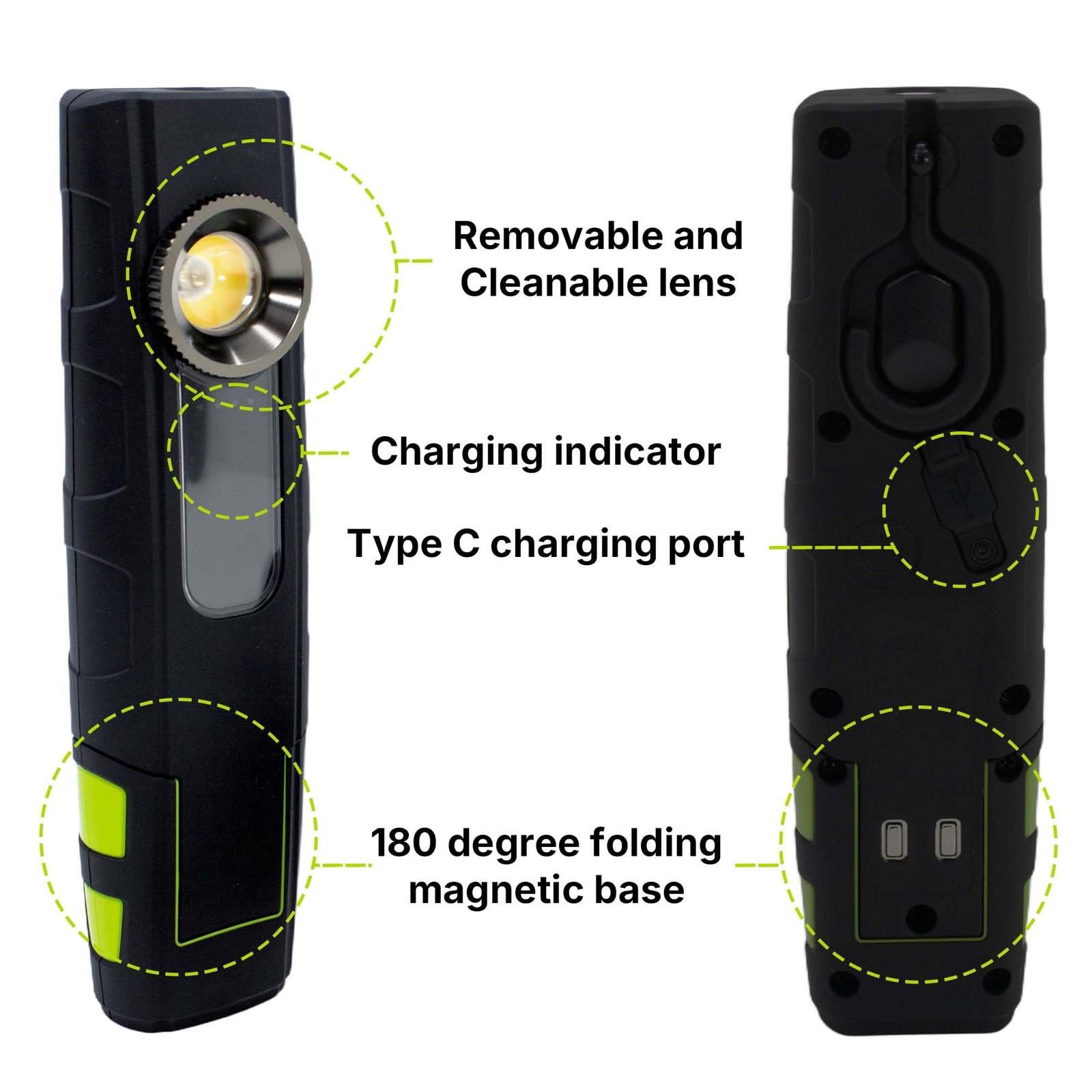 Handheld LED Color Matching & Auto Detailing Light, 500 Lumen, CRI 96, 3 Temp.