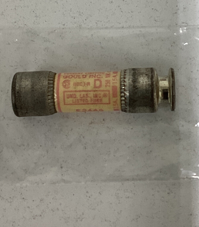 Gould Shawmut Tri-onic Lot of (2) TR15R 15 Amp Fuses