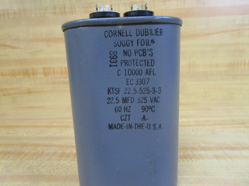 Cornell Dubilier KTSF22.5-525-3-3 Capacitor 22.5MFD 525VAC8931