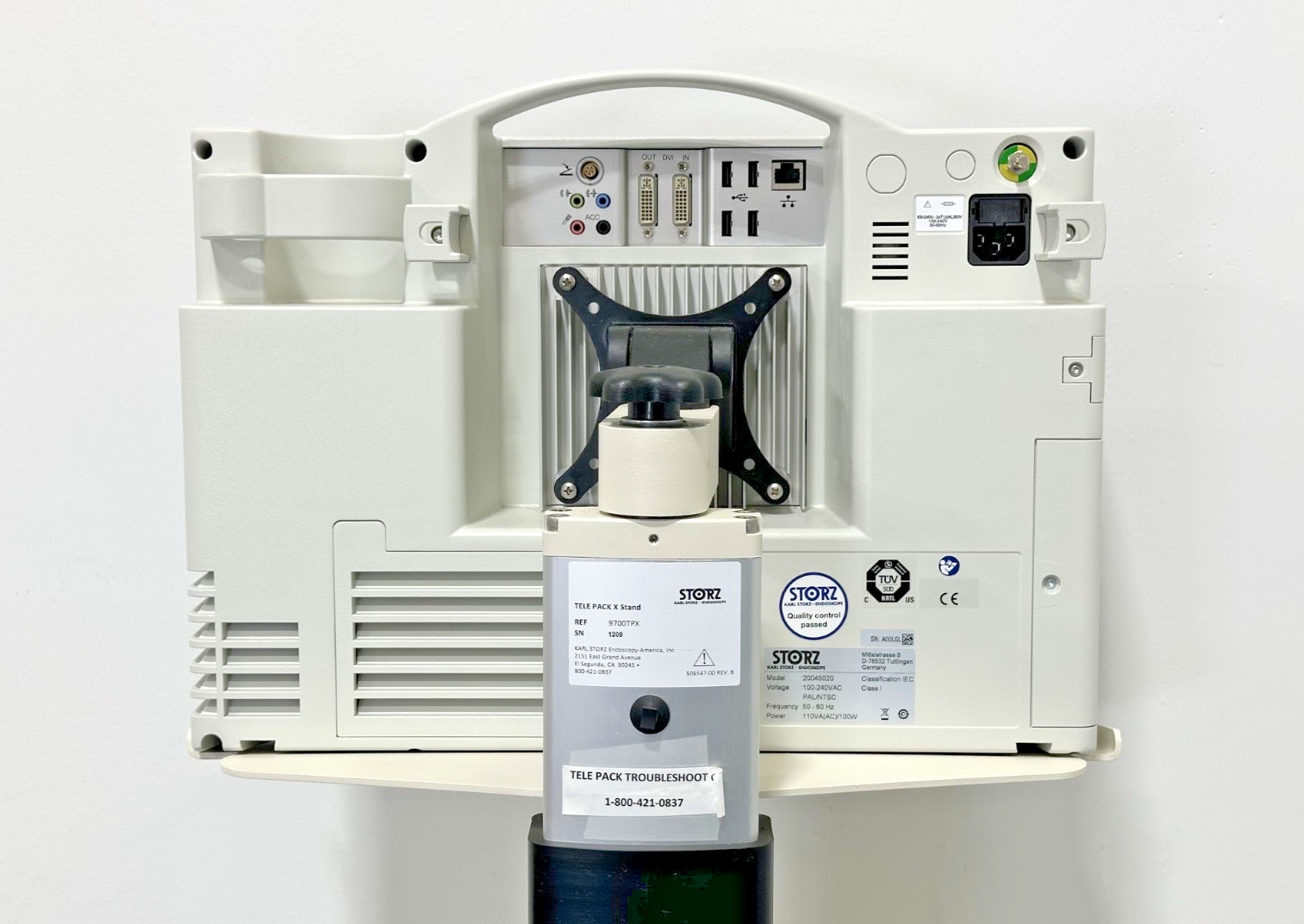 Karl Storz Tele Pack X 20045020 Endoscopy Video Monitor System Cart Stand