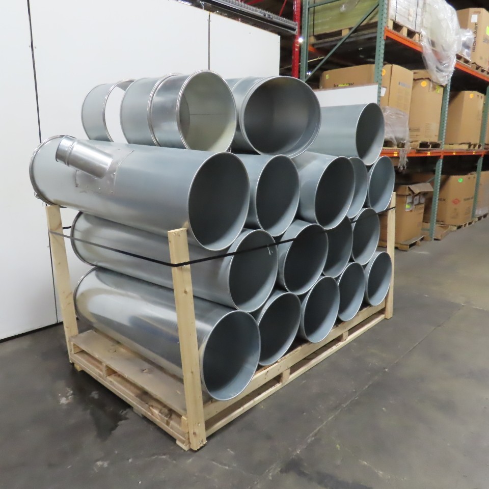 Nordfab 18 19″, 20″ Quick Clamp Rolled Edge Galvanized Steel Duct Pipe 18 Pieces