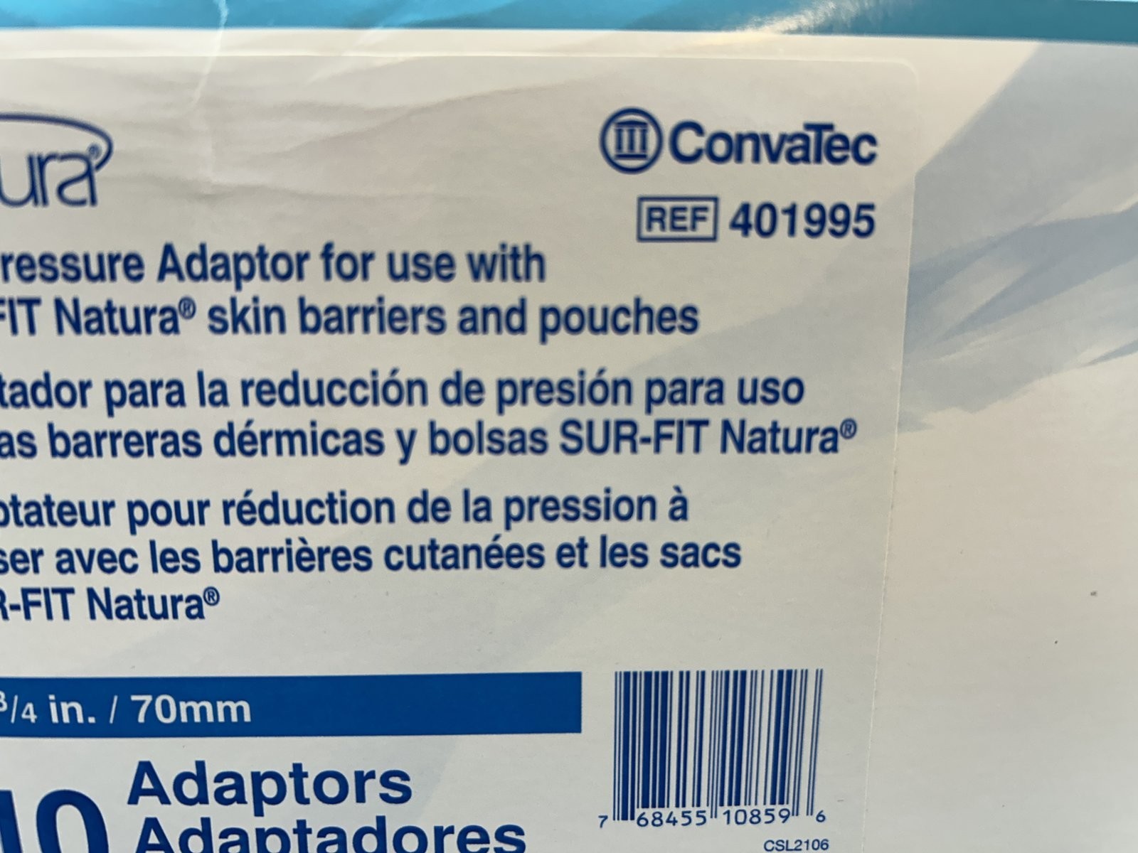 BRAND NEW CONVATEC NATURA SUR-FIT LOW PRESSURE ADAPTOR #401995.(9 units not 10**