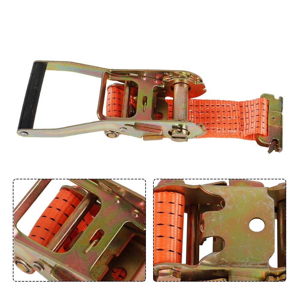 4 Set 2″ ×15′ E-Track Ratchet Tie Down Strap Trailer Enclosed Cargo Van Straps