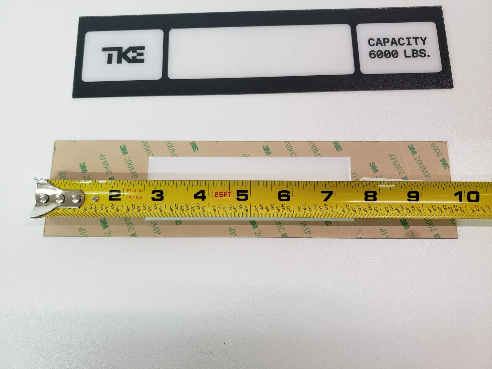 LOT of 2 – UNUSED – TKE ThyssenKrupp 9896892 Badge Capacity 6000lbs