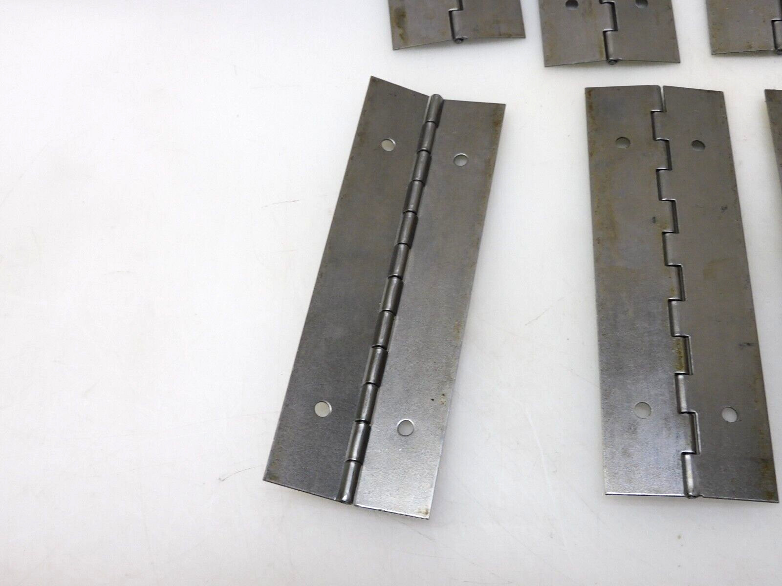 LOT OF 8 NO NAME 2″ X 6″ PIANO HINGE 2 HOLE 3/16″ .040 THICKNESS