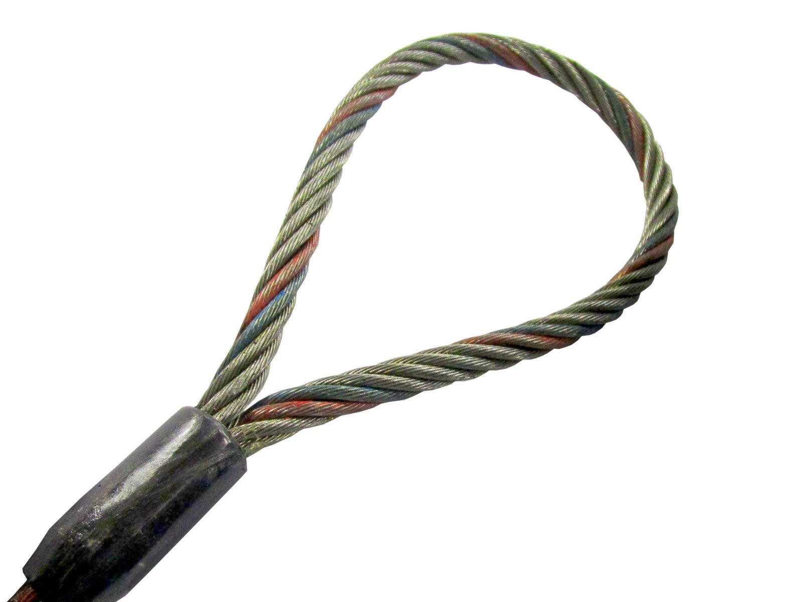 3/8″ X 4′ Wire Rope Sling Choker Std Eye Steel Tag RIGGING CABLE 2800lb VLL