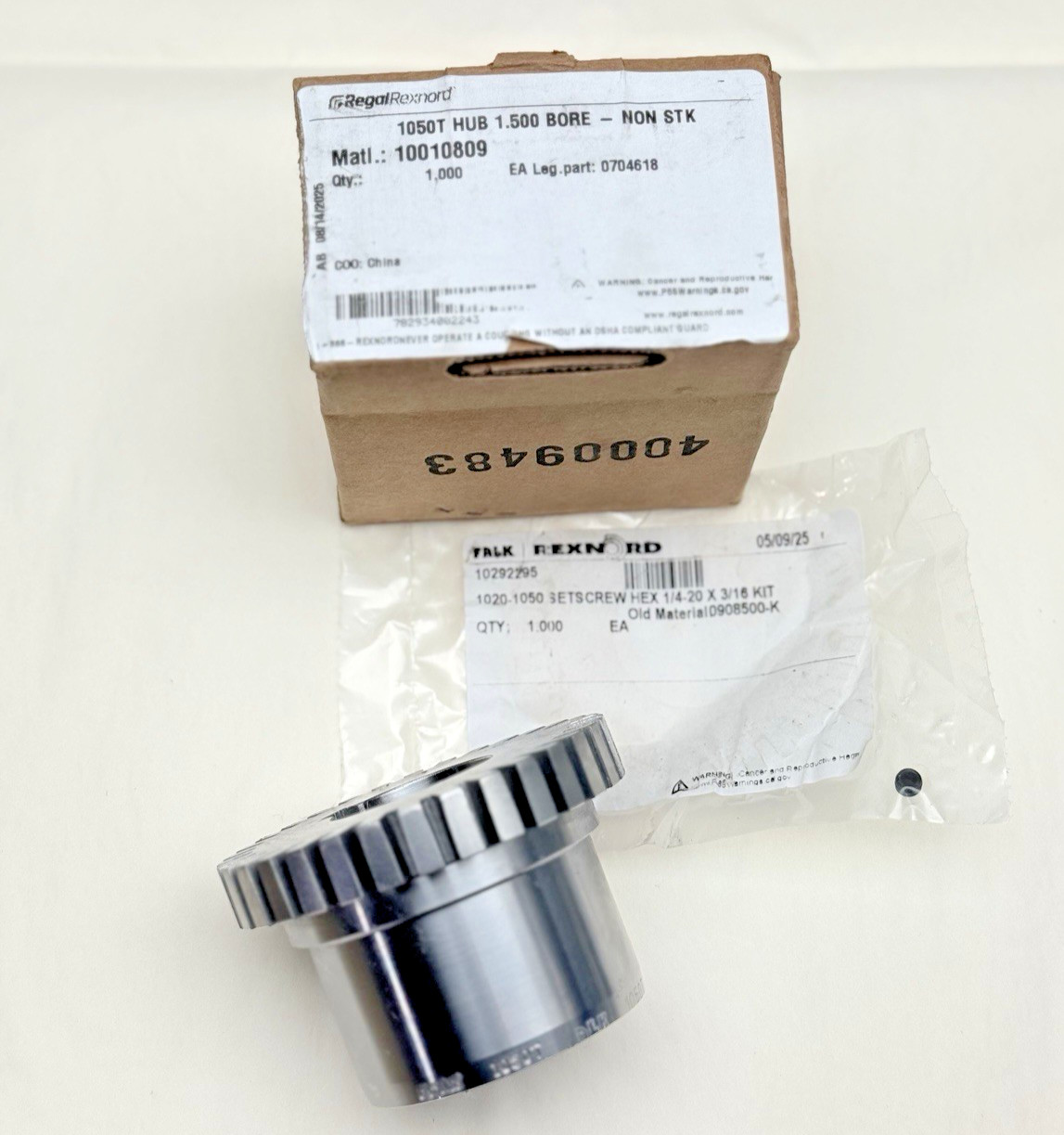 0704618 Rexnord Falk 1050T Grid Coupling Hub 1.500″ Bore, NON STK, 10010809 Matl