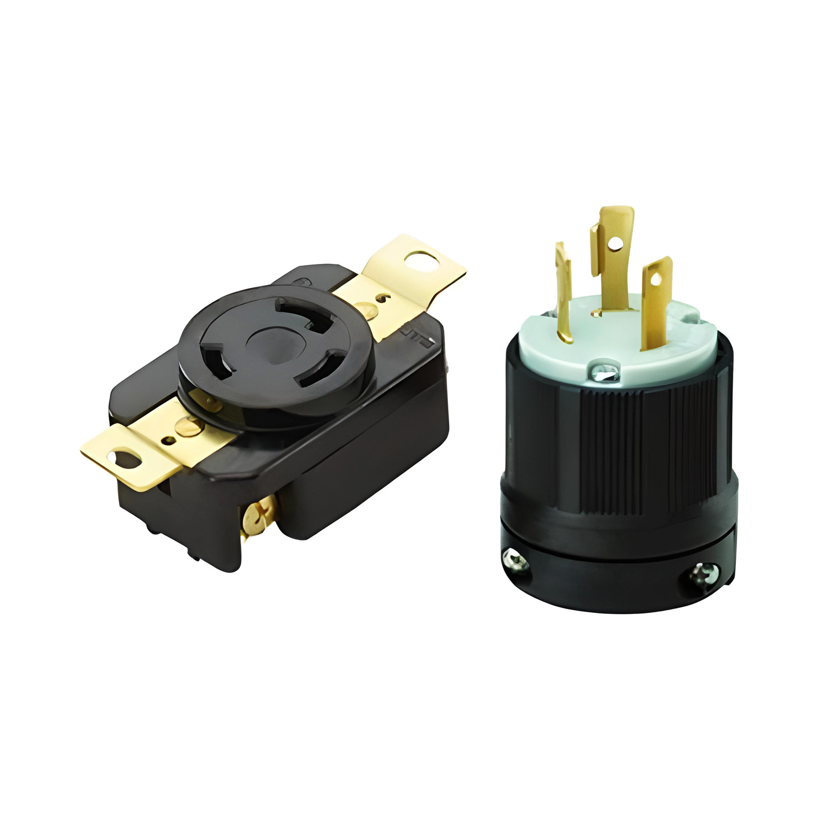 NEMA L14-30 Plug and Receptacle Set – Rated for 30A, 125/250V, 4-Wire, 3 Pole