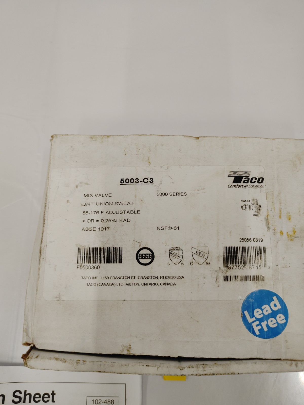Taco 5003-C3 Mixing Valve