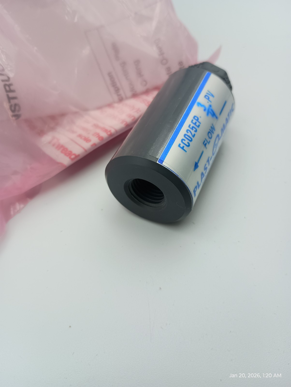 Plast-O-Matic FC025EP PV 1/4”PVC Flow Control Valve 2 GPM