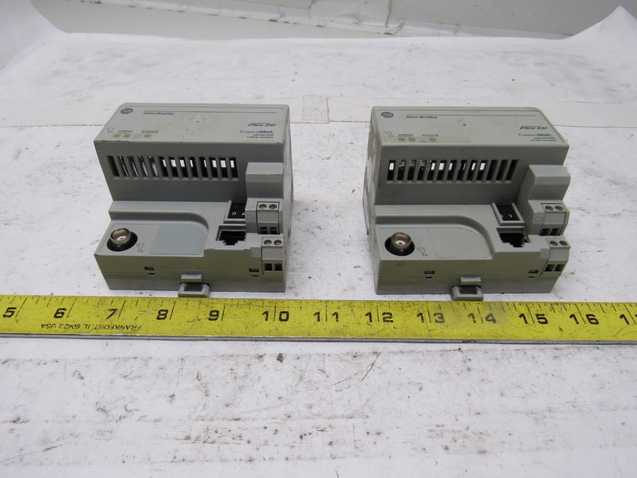 A-B Allen Bradley 1794-ACN15 Ser C Flex I/O ControlNet Adapter 24VDC Lot of 2
