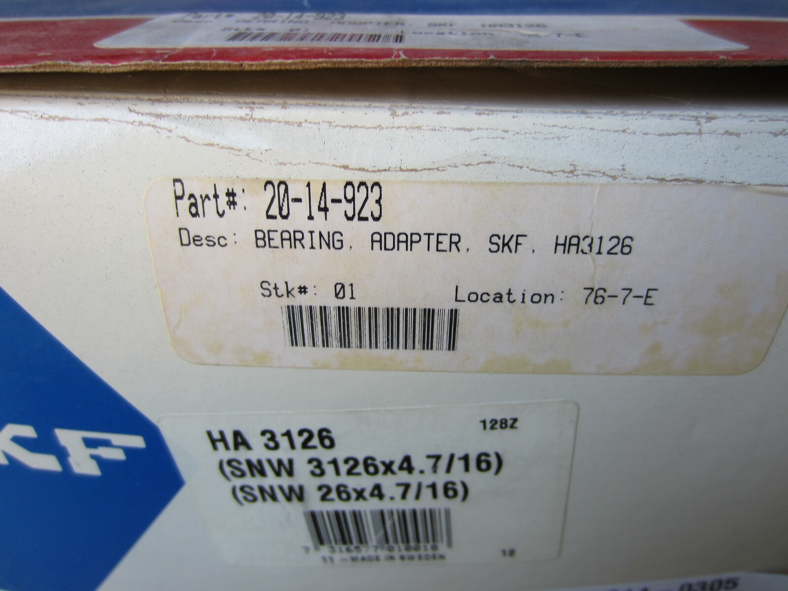 New SKF HA-3126 20-14-923 Bearing Adapter
