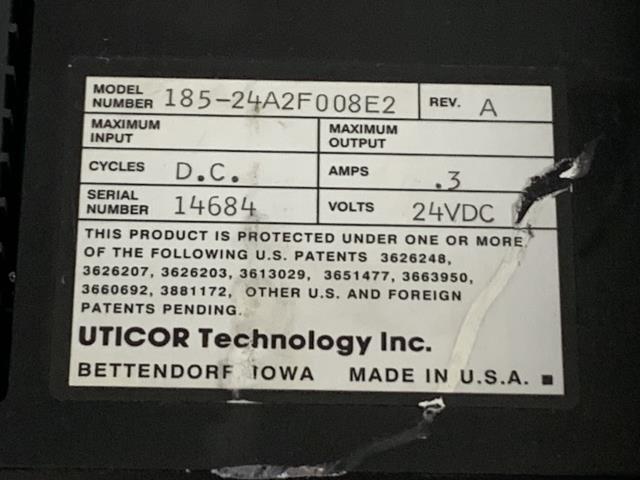 Uticor Operator Interface Display – 185-24A2F008E2 w/Warranty