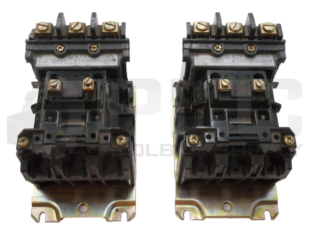 LOT OF 2 ALLEN BRADLEY 500L-A0D93 /B AC CONTACTOR W/ CB236 COIL 115-120V 50/60HZ