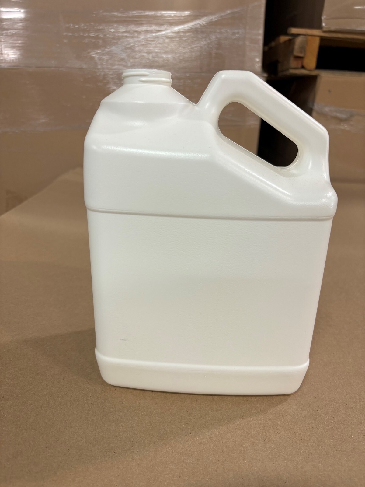 1 GAL WHITE HDPE PLASTIC F STYLE CONTAINER WITH CAPS, 196 CASES TOTAL