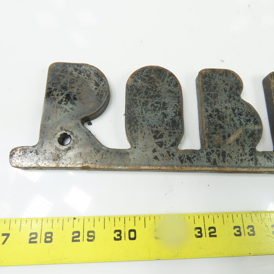 Robinson Vintage Industrial Cast Iron Machinery Equipment Logo Nameplate Sign