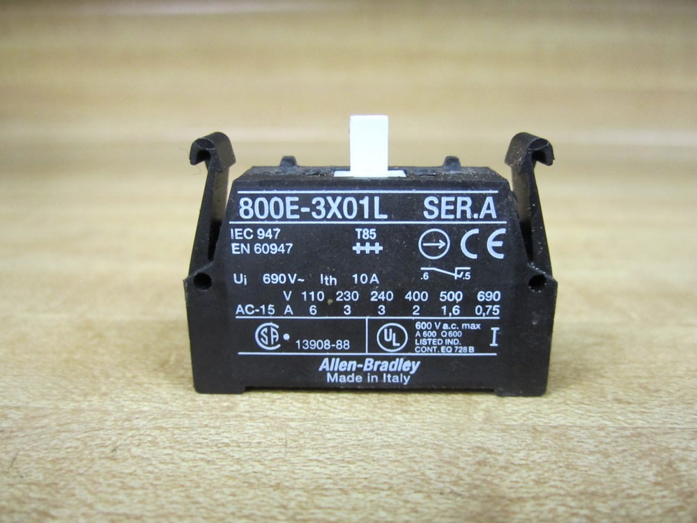 Allen Bradley 800E-3X01L Contact Cartridge 800E3X01L (Pack of 3)