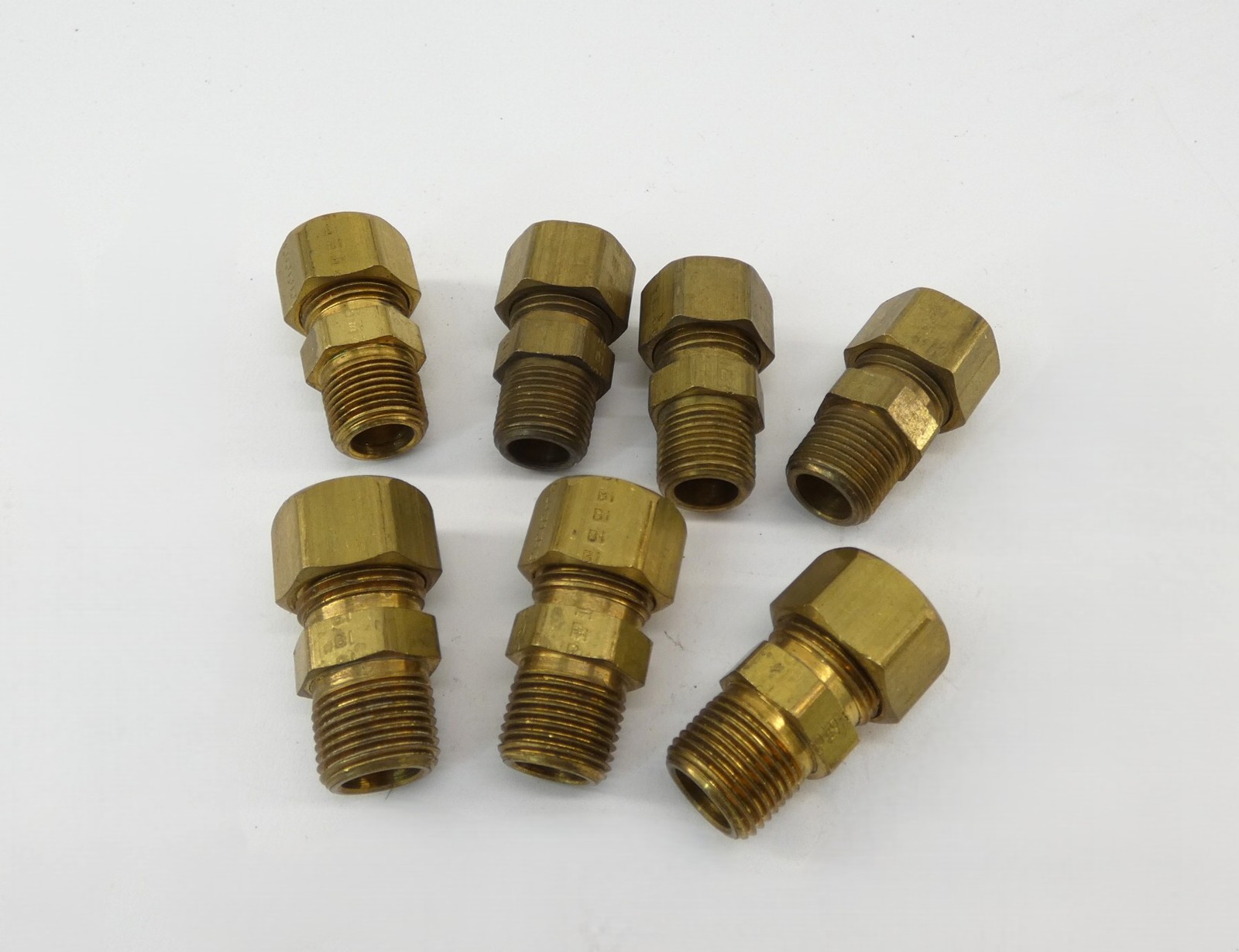 *Lot of 7* Parker Compression Tube Connector 1/2″ NPT – NEW Surplus!