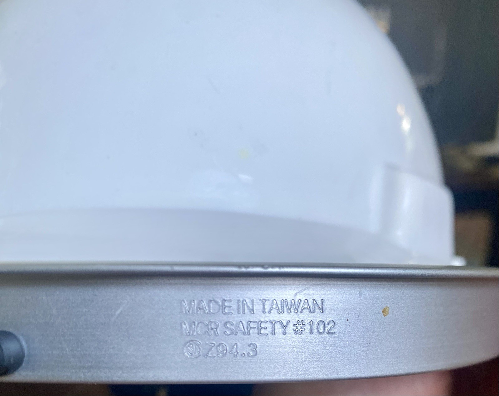 MSA V Gard White Hard Hat & MCR Safety 102 Aluminum Face Shield Frame Class E