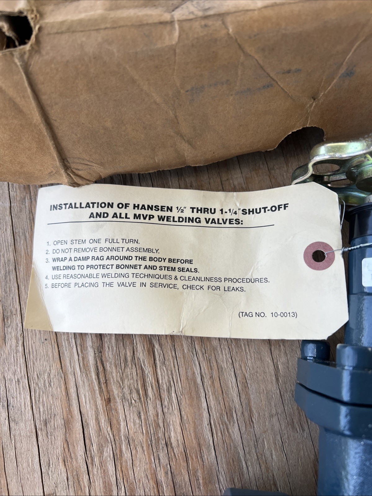 HANSEN 25 1/2″ SOCKET WELD T STYLE SHUT OFF VALVE