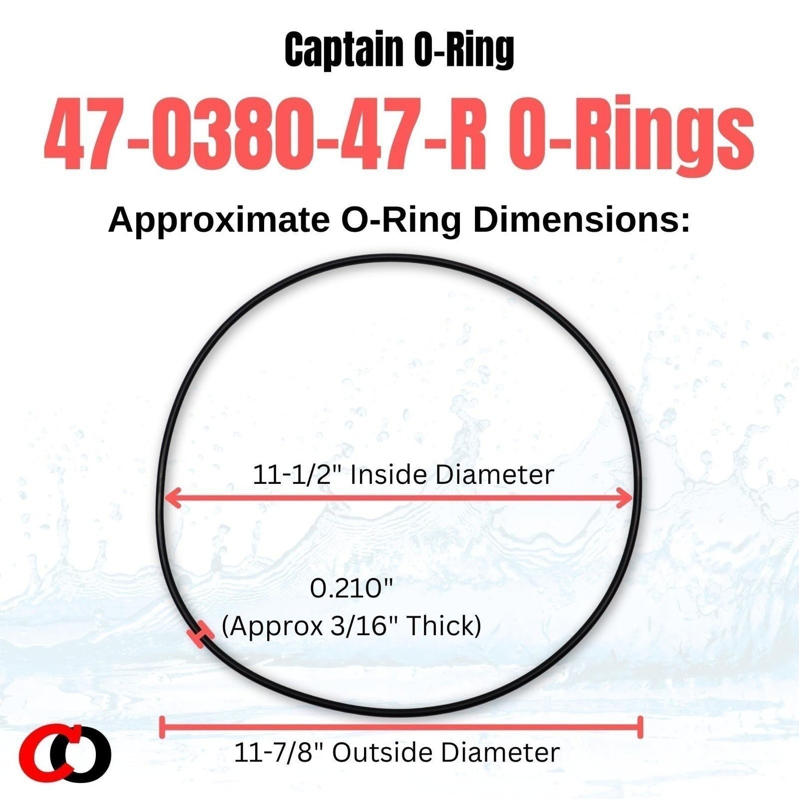 47-0380-47-R O-Rings for Jacuzzi CFR SherLok Landslide Dirtbag (2 Pack)