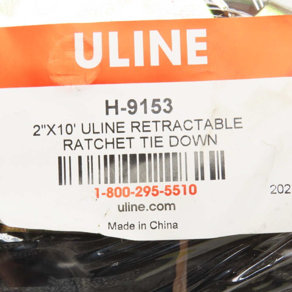 Uline H-9153 2″ x 10′ Retractable Ratchet Tie Down Strap