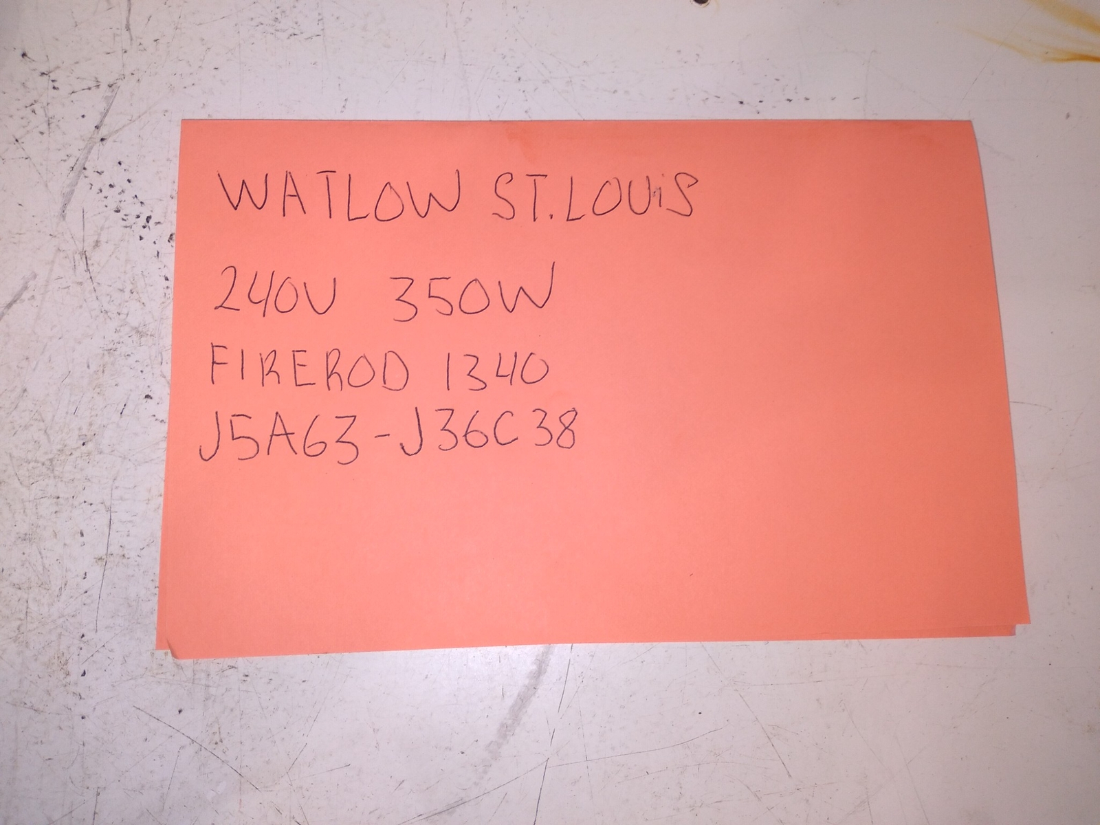 WATLOW ST. LOUIS 240V 350W FIREROD 1340 J5A63-J36C38
