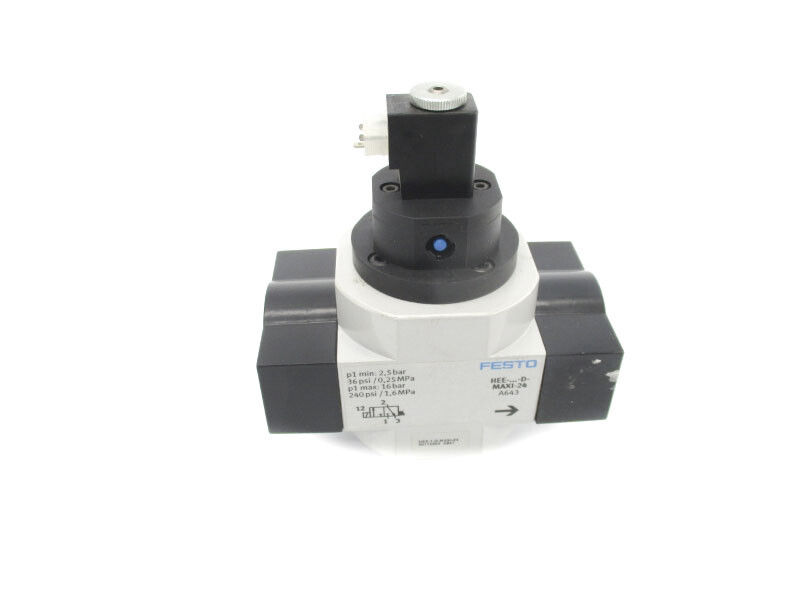 FESTO HEE-1-D-MAXI-24 00172953 SER. A841 21.6-26.4V 240PSI UNMP