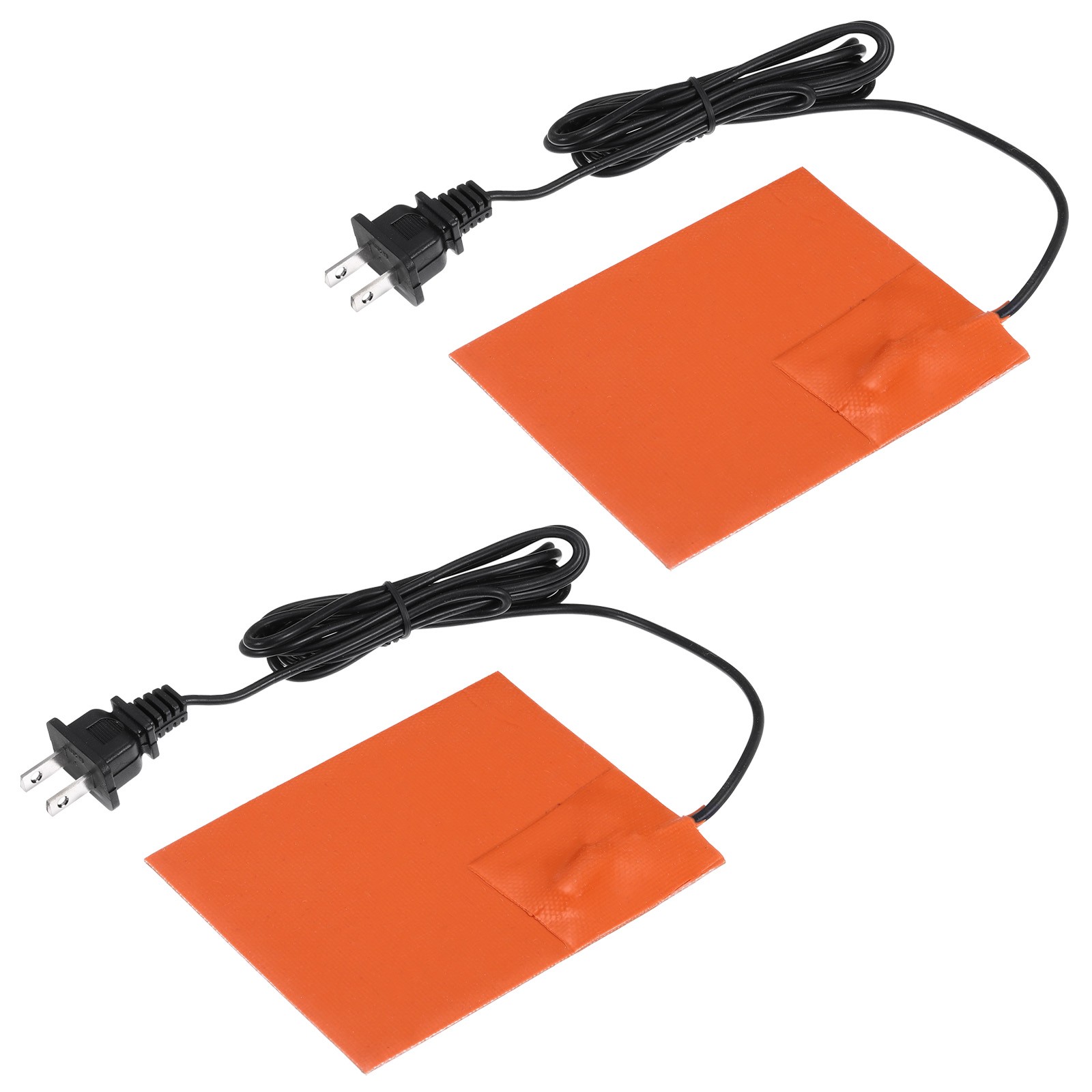 2Pcs Silicone Heating Pad 120V 150W Car Engine Block Oil Pan Strip 127mm x 102mm