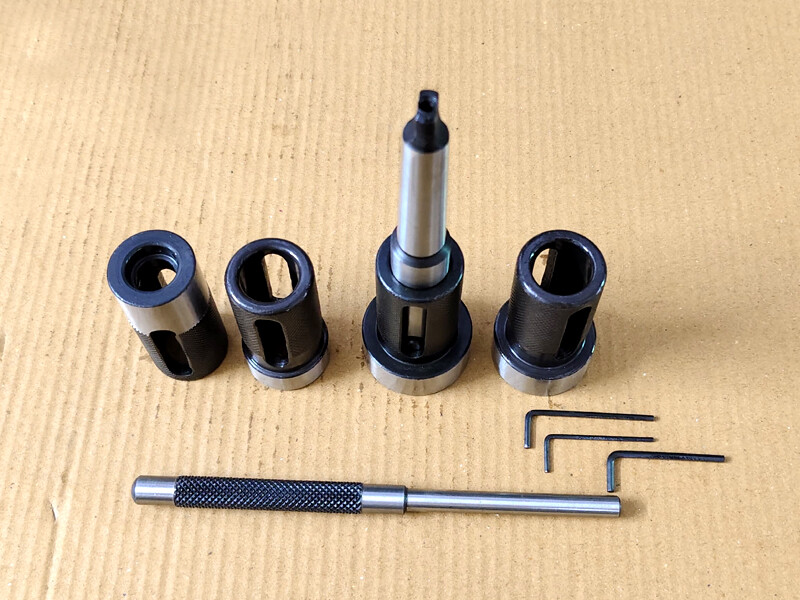 Lathe Tailstock Die Holder Box Set Of 4 Floating Type MT2 SHANK Holds Metric Die