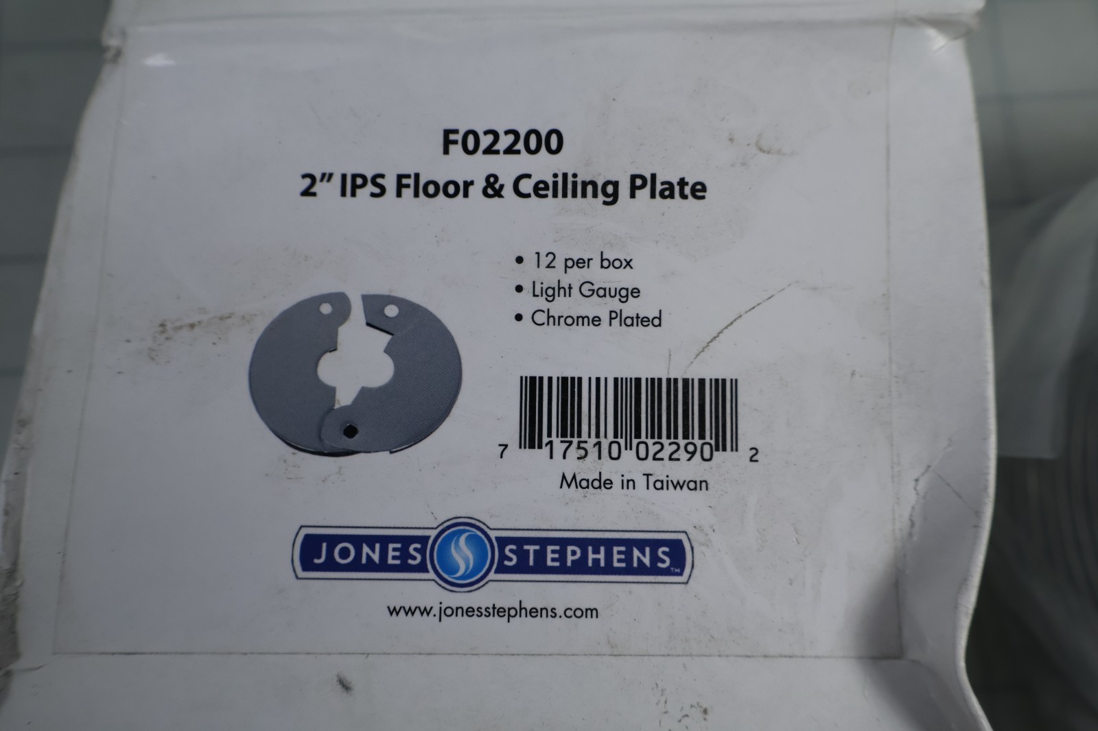 12-pack Jones Stephens F02200 2″ IPS Floor & Ceiling Plate Chrome Plated NEW