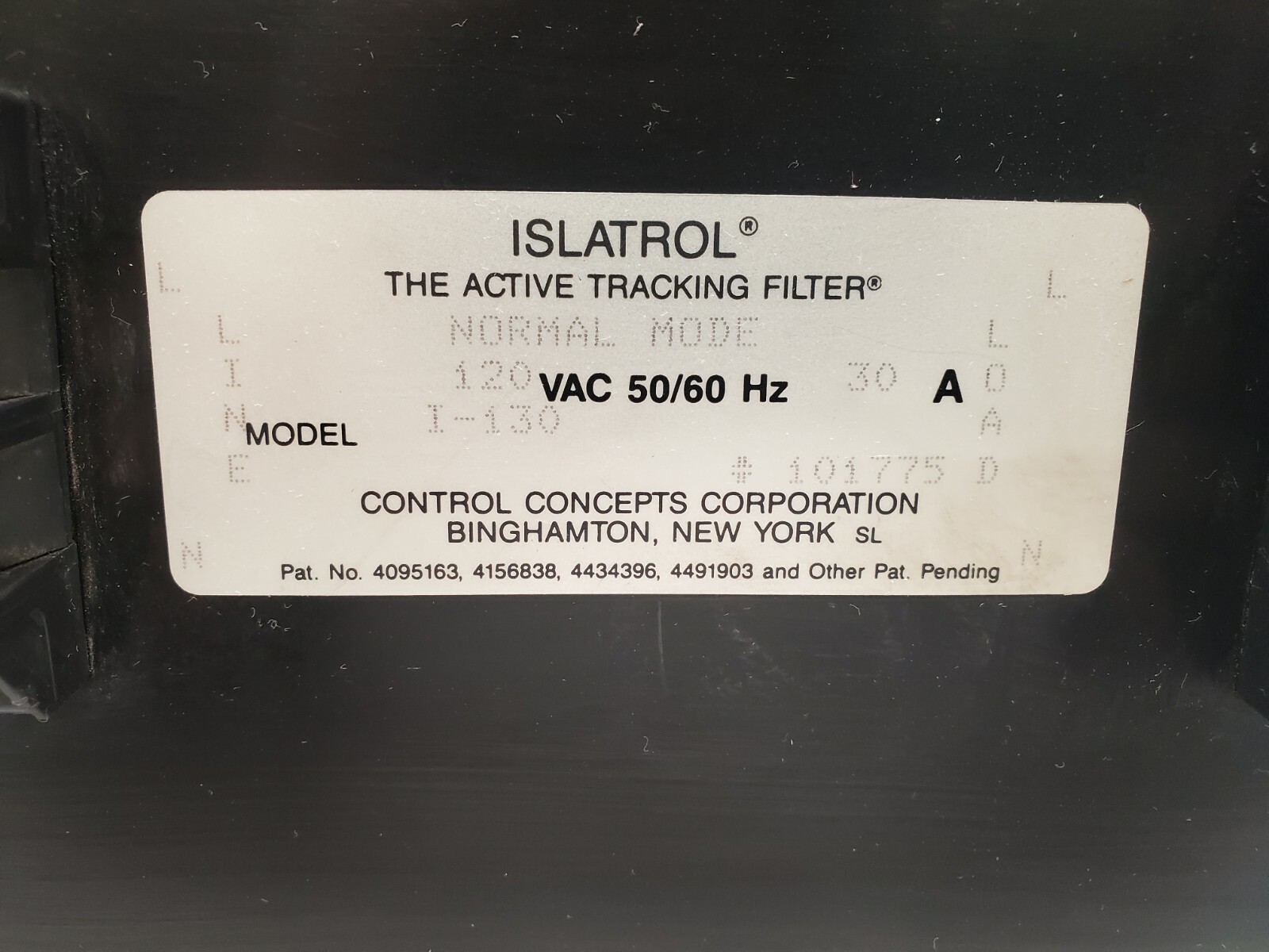 GUARANTEED! ISLATROL 120VAC ACTIVE TRACKING PROTECTION FILTER I-130