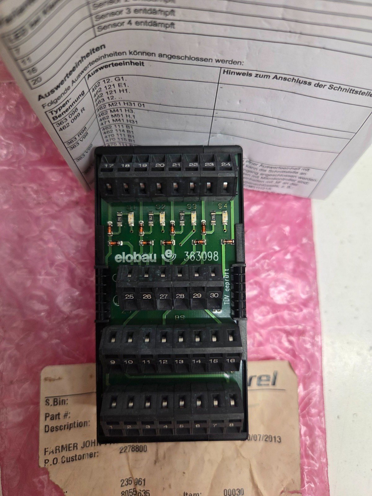 NEW NO BOX! ELOBAU 26.4V 1NO/1NC INPUT EXPANSION INTERFACE 363098