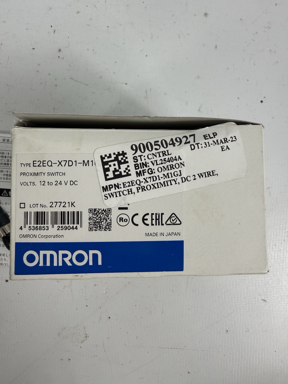 NEW Omron Proximity Switch E2EQ-X7D1-M1GJ. 12v – 24v